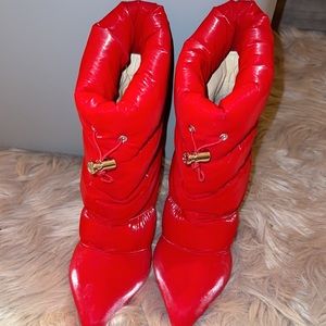 Christian Louboutin Red Bootie Heels